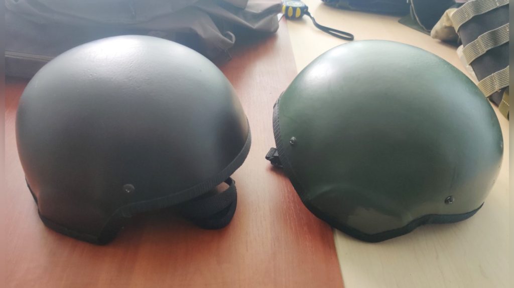 Шлем защитный зеленый фото 3